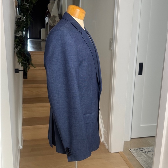HUGO Boss Blue Virgin Wool Tailored Blazer Jacket EU 52 / US 42S - Picture 2 of 11